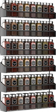 2 Pack Spice Rack Organizer, 3 Tier Counter-Top Stand or Wall Mounted Storage Ra