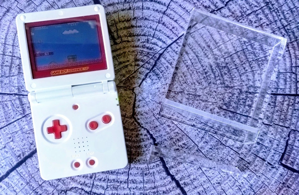 Game Boy Advance SP Famicom Limited Edition+Acryl Case und Super Mario Bros. JAP - Bild 2 von 4