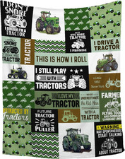 Tractor Blanket Farm Harvester Blankets,Tractor Throw Blanket Gifts for Girls Bo