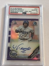 2019 Bowman Chrome Wander Franco RC Auto /250 Purple Refractor PSA 10