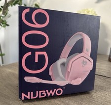 Wireless Gaming Headset Pink with Mic for Ps5 Ps4 PC, Zero Interference 100-Hour