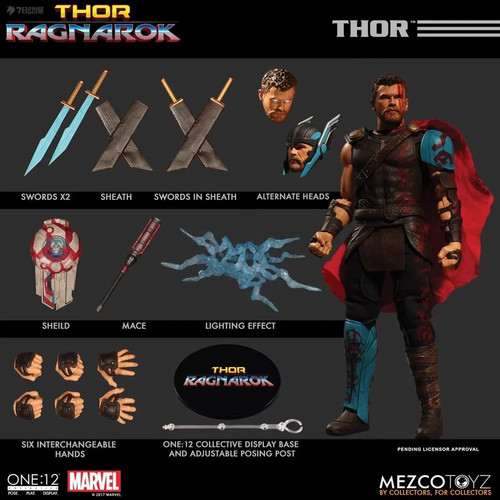Mezco One12 Scale Marvel Ragnarok Thor Action Figure