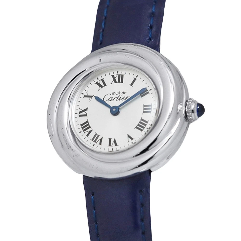 Cartier — CARTIER Mast Trinity 27mm SV925/Leather Silver Dial W1014945