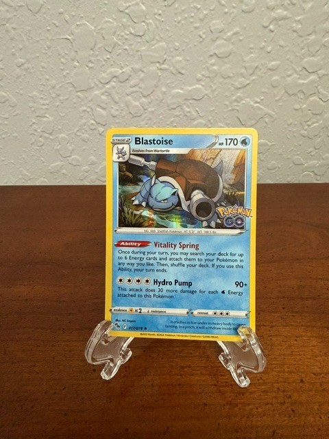 Pokemon Blastoise 017/078 Holo Rare Pokemon GO LP