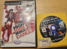 Star Wars: Starfighter (Sony Playstation 2, 2002) Disc & High School Musical Cib