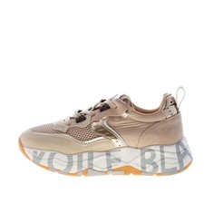 VOILE BLANCHE scarpe donna Sneaker Club105 in camoscio e tessuto beige platino