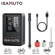 Electric Bike Pump 120PSI Fast Inflate Mini Air Pump Auto Stop For Road Bike MTB