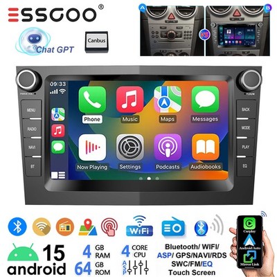 DAB+ Autoradio Für Opel Corsa C D Astra G H Meriva Carplay Android 15 GPS RDS BT