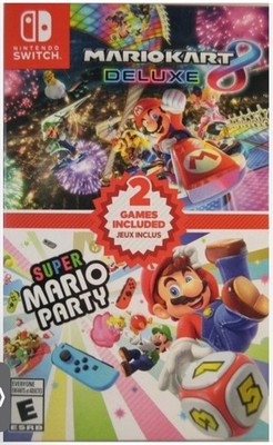 Mario Kart 8 Deluxe + Super Mario Party Double Pack - Nintendo Switch NIP