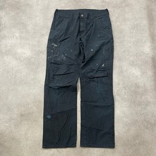 Dickies Carpenter Trousers Mens 32" Paint Splatter Workwear Straight, Black