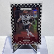 2023 PANINI PRIZM PRIZMS BLACK AND WHITE CHECKER #319 DJ TURNER