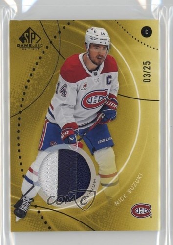 2025-26 Upper Deck SP gioco usato oro memorabilia premium /25 Nick Suzuki #3 - Foto 1 di 3