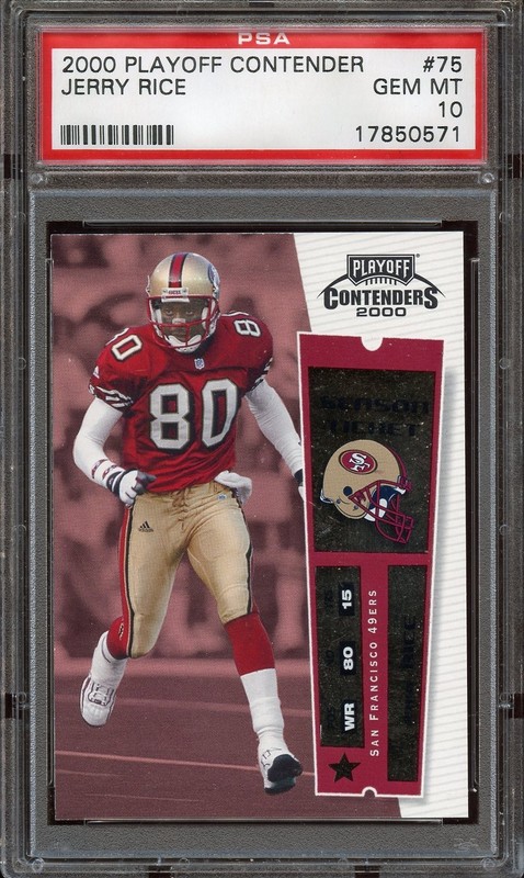 2000 Playoff Contender #75 Jerry Rice PSA 10 GEM MINT 49ers