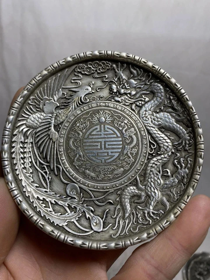 Silver 银色中国风盘子| eBay