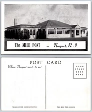 Mile Post Restaurant Newport RI Postcard