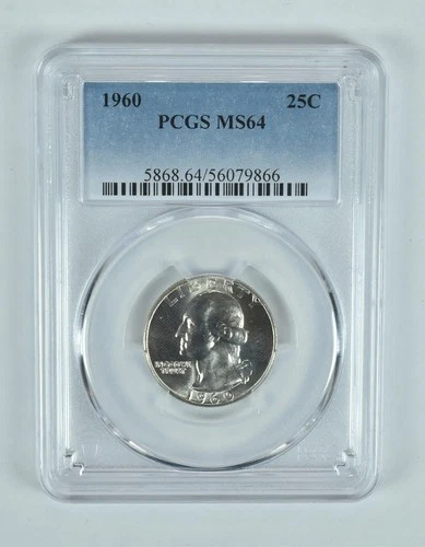 1960 Washington Quarter MS64 PCGS Blue Label *8456