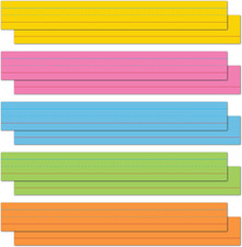 Colored Sentence Strips, 3" x 24", 100 Count, 5-Color Assortment