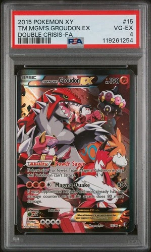 2015 Pokemon Xy Double Crisis Tm.Mgm'S.Groudon Ex 15 PSA 4