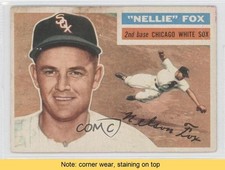 1956 Topps Nellie Fox (Gray Back) #118 HOF READ b7j