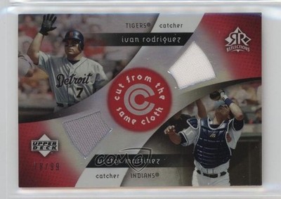 2005 Upper Deck Reflections Red 78/99 Ivan Rodriguez Victor Martinez HOF 4at