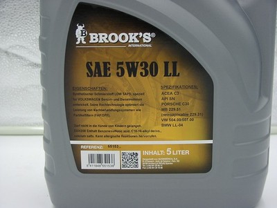 Motoröl 5W30 LL 5-Liter