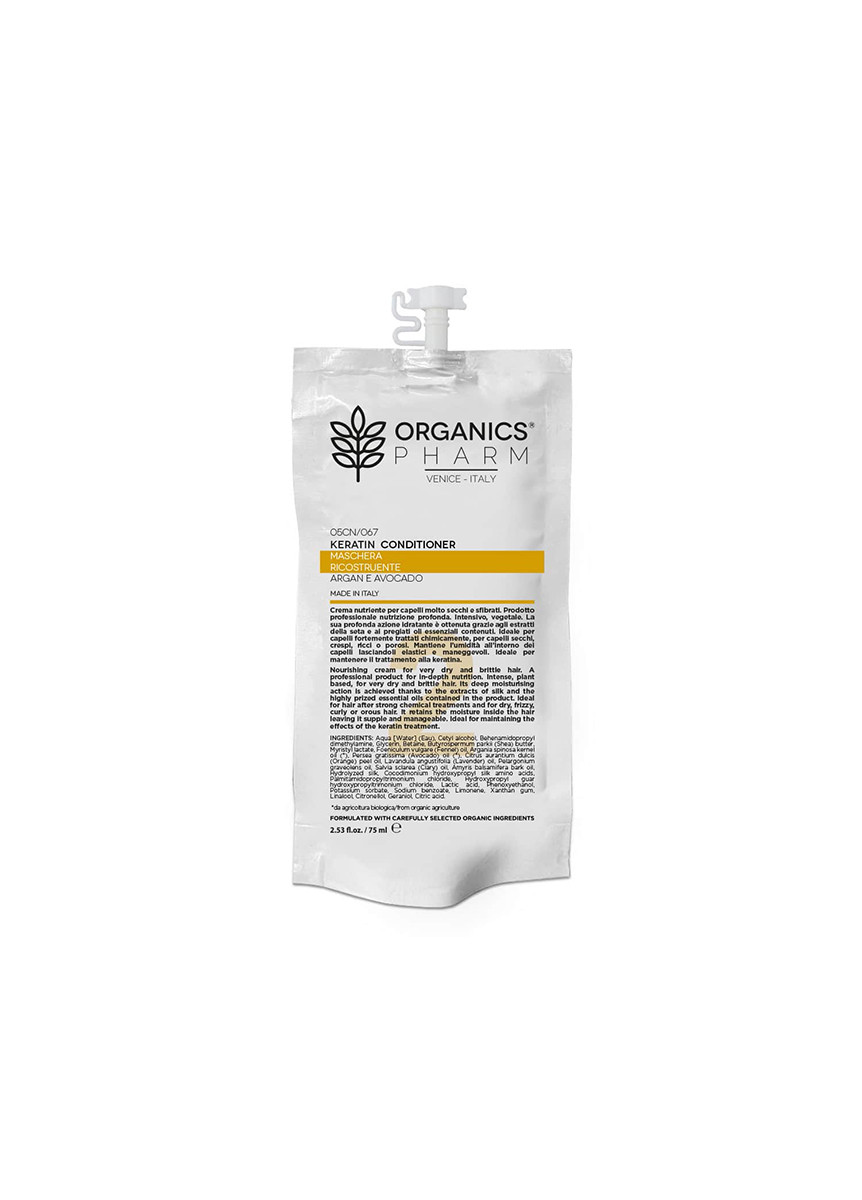 ORGANICS PHARM - КЕРАТИНОВЫЙ КОНДИЦИОНЕР С ПРОТЕИНАМИ АРГАНЫ И ШЕЛКА - 05CN/067 - 75 мл