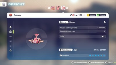 Shiny Elite Rotom (Gras-Form)  6IV + Max EV / DV  Für Pokemon Legenden Z-A