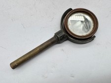 VINTAGE BRASS MICROSCOPE MAGNIFIER OPTICAL LENS SCIENTIFIC INSTRUMENT