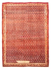 Vintage Oriental Hand-Knotted Carpet 3'5" x 4'7" Traditional Wool Area Rug