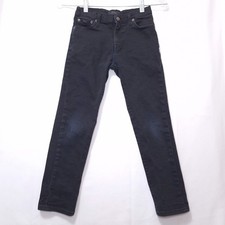 Polo Ralph Lauren Hampton Straight Jeans kids Sz 7 Black Adjustable Waist Denim