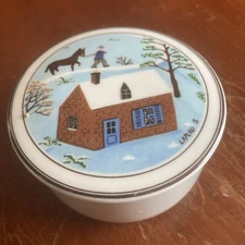 VILLEROY & BOCH Design Naif Laplau 3" Ceramic Candy - Trinket Box