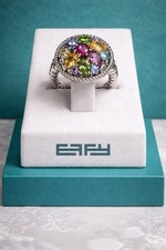 Effy 925 sterling silver Multicolor floral la...