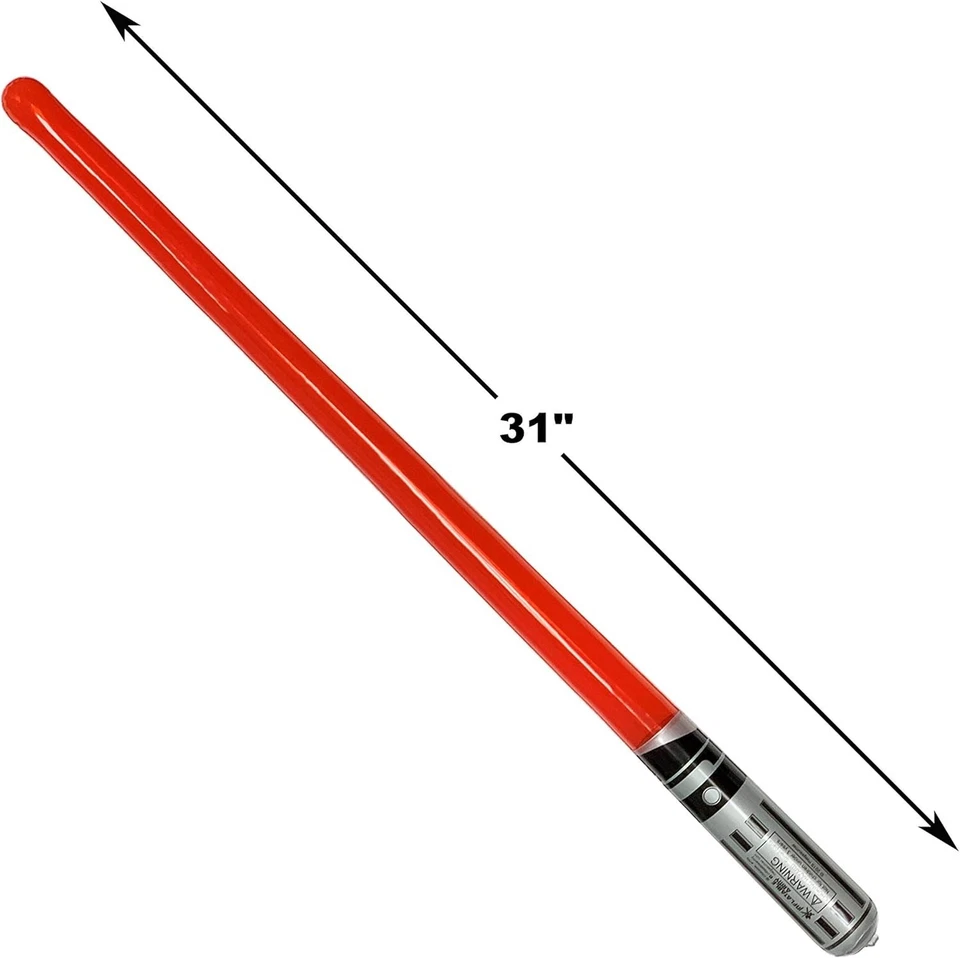 12 juguetes inflables de espada de sable de luz del ejército - 4 verdes, 4 rojos 4 azules... Foto 4 de 4