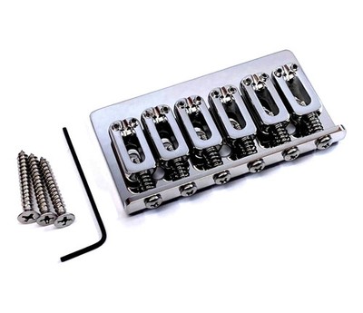 Hipshot Stainless Hardtail Guitar Bridge Modern/Narrow 2-1/8'' Spacing 41200MSS