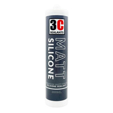 3C Sealants Matt Silicone Premium Matt Finish Sealant 300Ml Matt Black