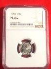 1950 SILVER PROOF ROOSEVELT DIME NGC PF 68* STAR  *952*