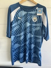 Manchester City Puma 2023/24 Pre-Match Soccer Football Jersey 2XL