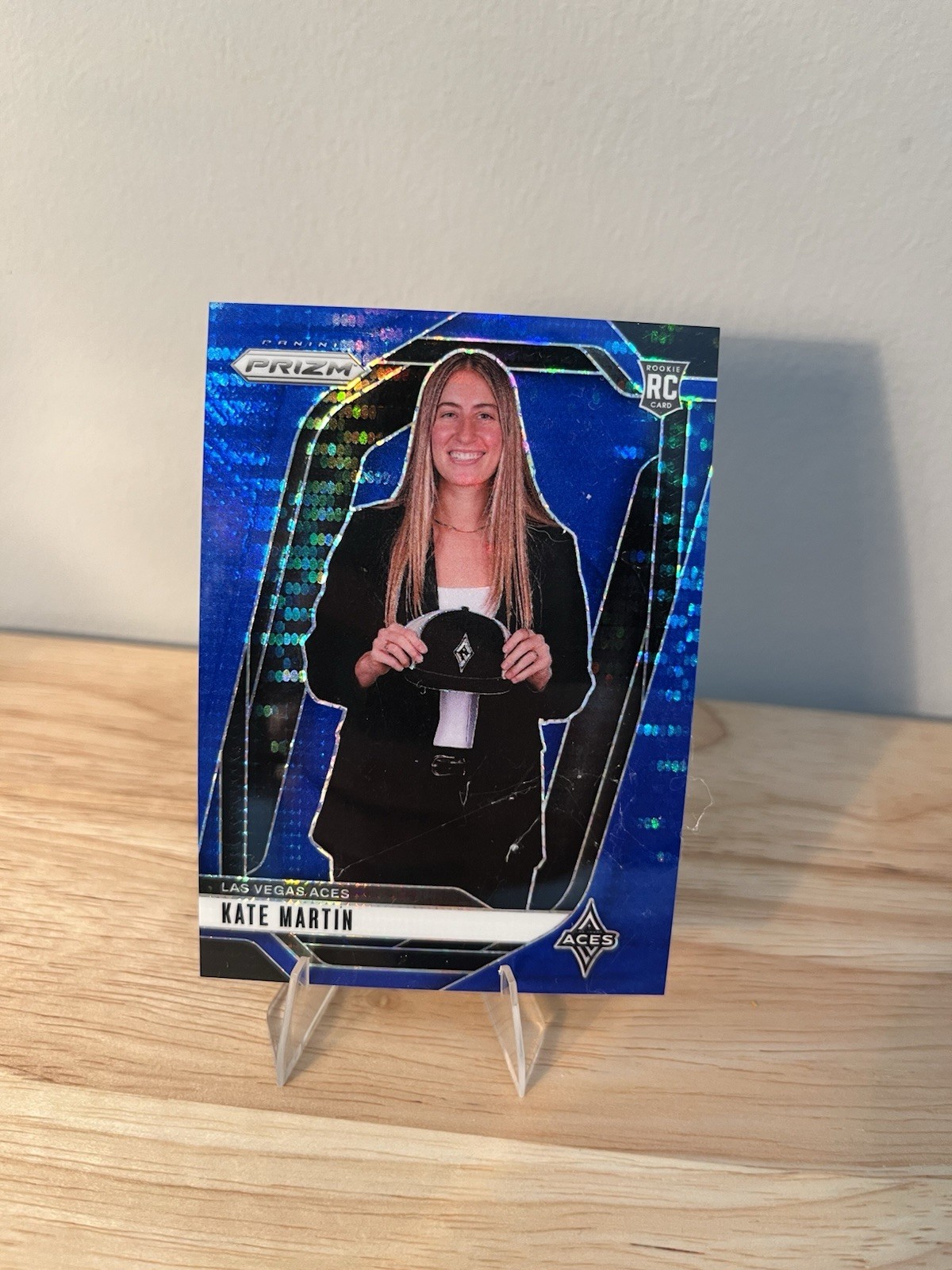 2024 Panini WNBA Prizm Kate Martin RC Blue Pulsar Rookie /199 Aces #148