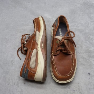 Sebago Mens 8.5M Boat Deck Shoes Brown Clovehitch II Leather  Nautical Casual