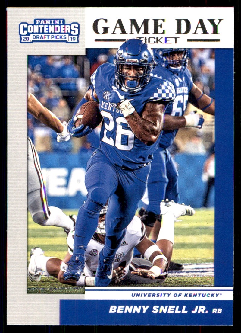 Benny Snell Jr. Panini Contenders Draft Picks Game Day Ticket #21 Base