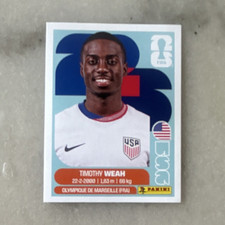 Panini 2024 FIFA Soccer Trading Card - Timothy Weah USA Rookie #20. rookie card picture