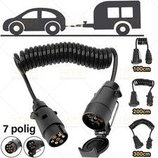 Spiralkabel Anhänger Verlängerungskabel 7 polig Stecker Steckdose Kupplung M/W