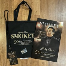 Signed Smokey Robinson VIP Tour Poster Pin Tote Bag and Laminate