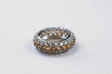 New Sterling Silver .925 Citrine White Topaz Ring size 5 Gemstone