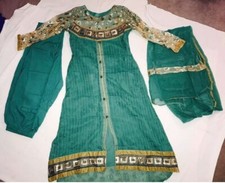 Indian Pakistani Used Once 3 Piece Suit Shalwar Kameez Desi Amazing Price SMALL