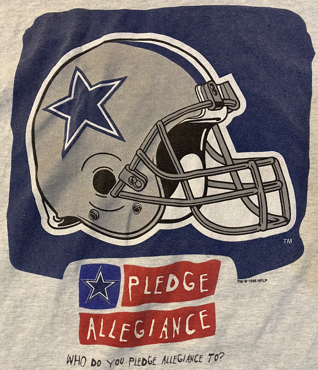 Vintage 1996 Dallas Cowboys Football Gray Shirt Sz XL… Gem