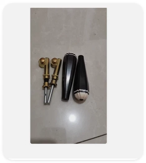 Ebony erhu shaft Erhu mechanical shaft short type with copper Erhu short shaft - Image 3 of 4