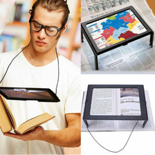 A4 Full Page Large 3X Table Desk Foldable Magnifying Glass Magnifier For Read