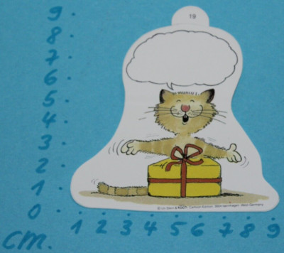 Vintage Uli Stein Cat Gift Decal Sticker No.19 from 1988 to 1990