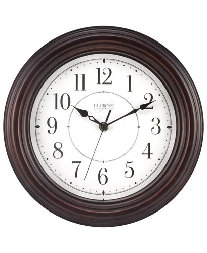 La Crosse Quarz-Wanduhr Im Taschenuhr-Design – 22,9 Cm, Salbeigrün Mit Metallischen Akzenten